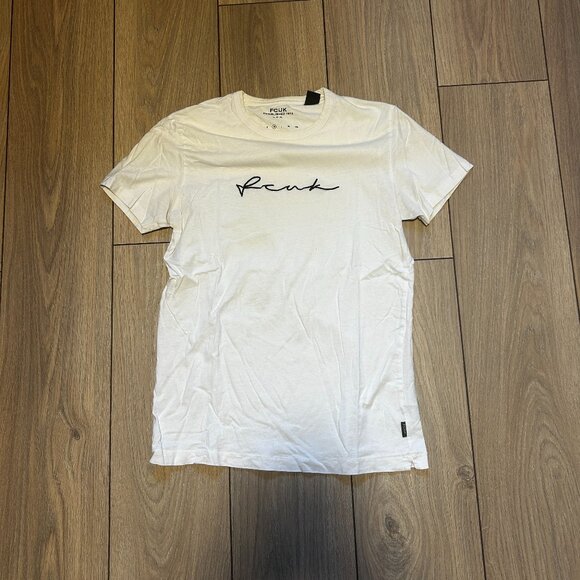 French Connection Graphic T-Shirt Embroidered (FCUK) - Picture 1 of 1